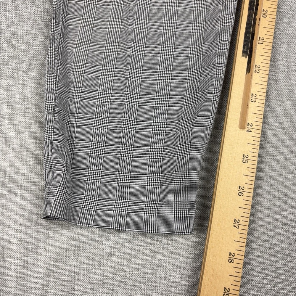 Athleta Pants Womens 2 Gray Plaid Skyline Jogger Woven Elastic Waist Travel - Picture 2 of 10